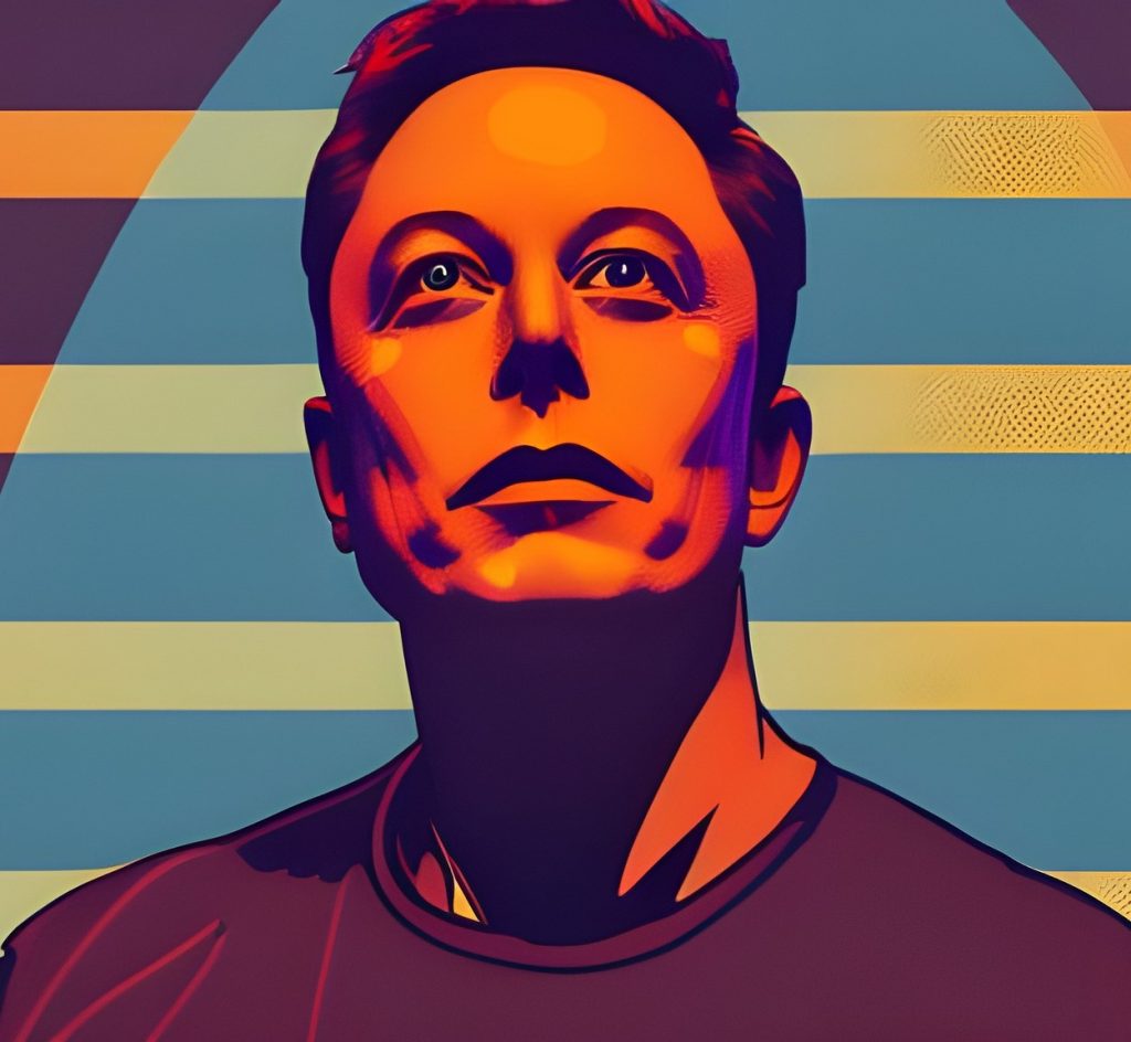 Illustration Elon Musk IA
